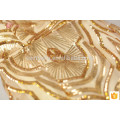 Robe de soirée en or sans manche sirène élégante avec paillettes